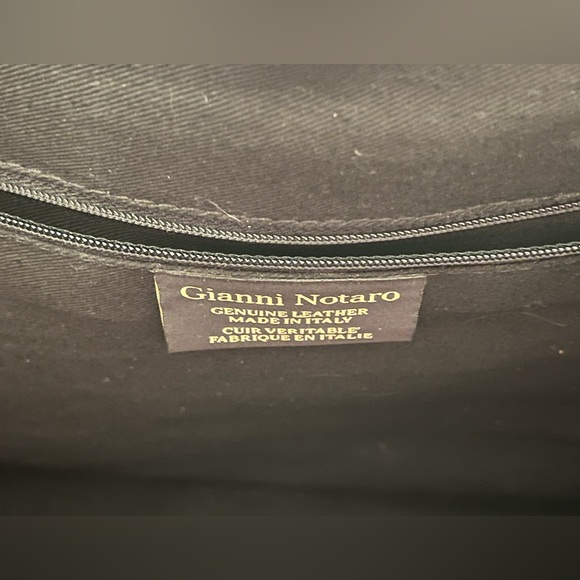 Gianni Notaro Black & Yellow Satchel/Tote with removable insert and Dust Bag - Picture 8 of 16